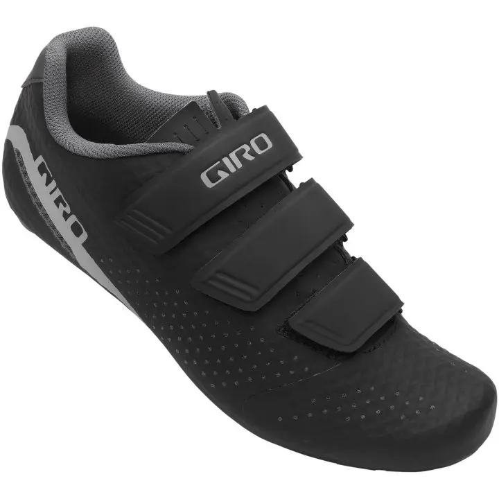Zapatillas de ciclismo de carretera con tres velcros Giro Stylus de color blanco