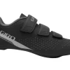 Zapatillas de ciclismo de carretera con tres velcros Giro Stylus de color blanco