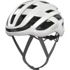 Casco ultraligero de ciclismo Abus Airbreaker blanco de perfil escalador