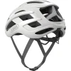 Casco ultraligero de ciclismo Abus Airbreaker blanco de perfil escalador