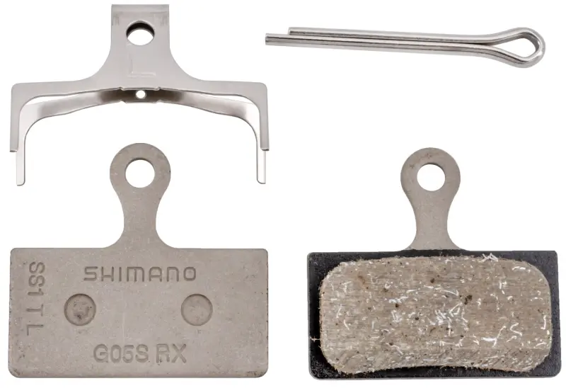 Pastillas de freno de resina Shimano BP-G05S-RX de 2 pistones para MTB en Bikes Click