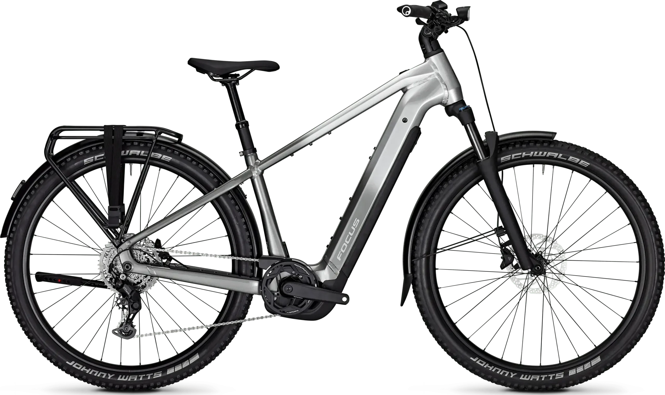 Bicicleta electrica de trekking focus aventura 6 7 con bateria de hasta 720wh y portabultos en Bikes Click