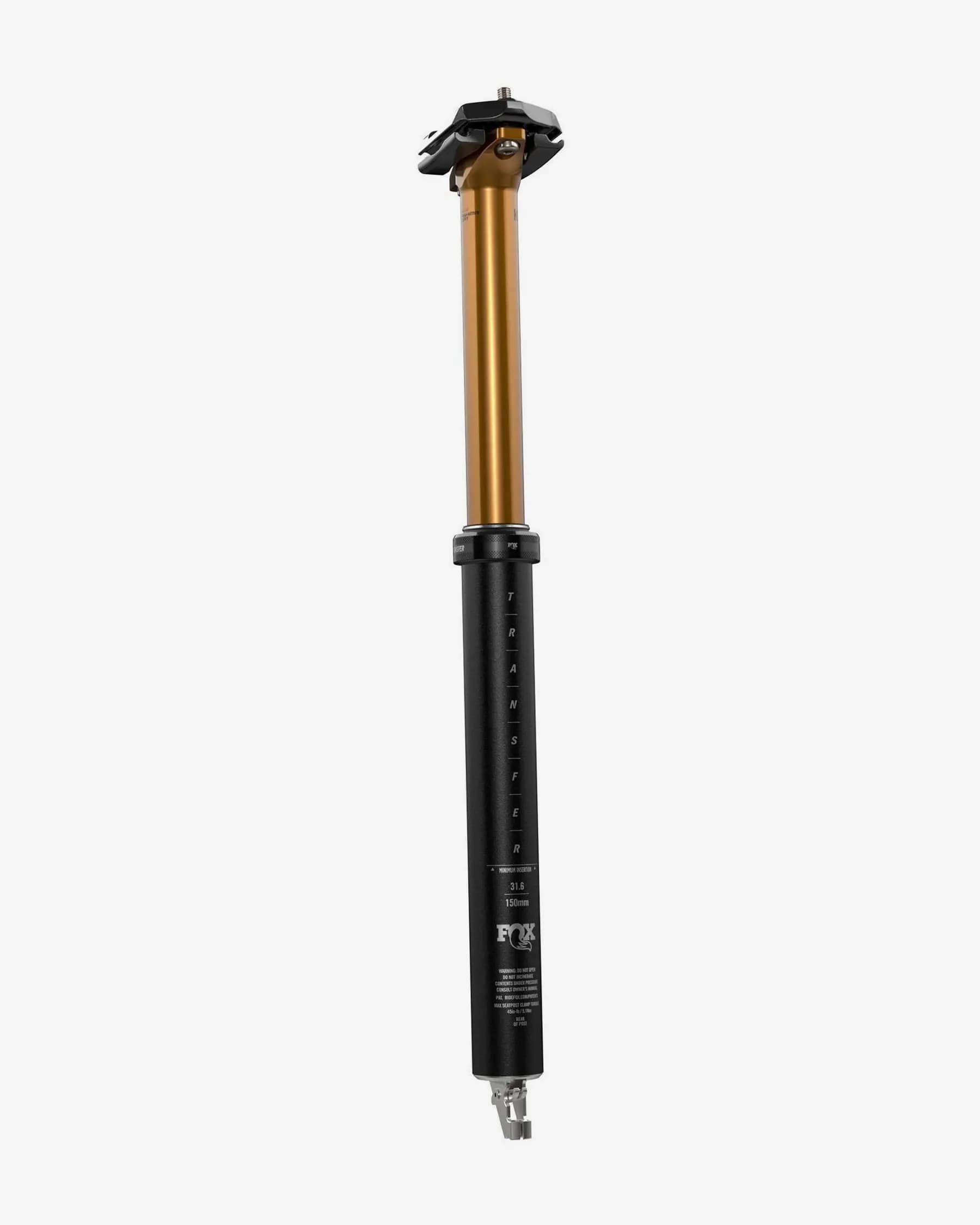 Tija telescopica fox transfer Factory 31.6mm 180mm 2027 para MTB en Bikes Click