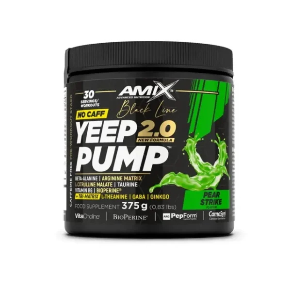 Pre entreno amix yeep pump 2.0 sin cafeina de nutricion deportiva en Bikes Click