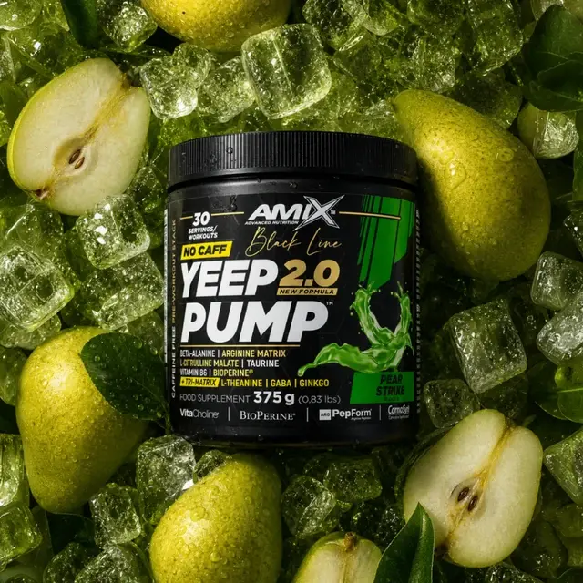 Pre entreno amix yeep pump 2.0 sin cafeina de nutricion deportiva en Bikes Click