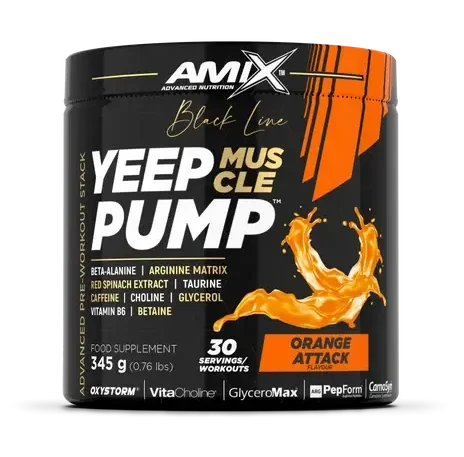 Pre entreno amix yeep pump con cafeina de 345g black line en Bikes Click